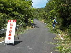 除草作業の写真